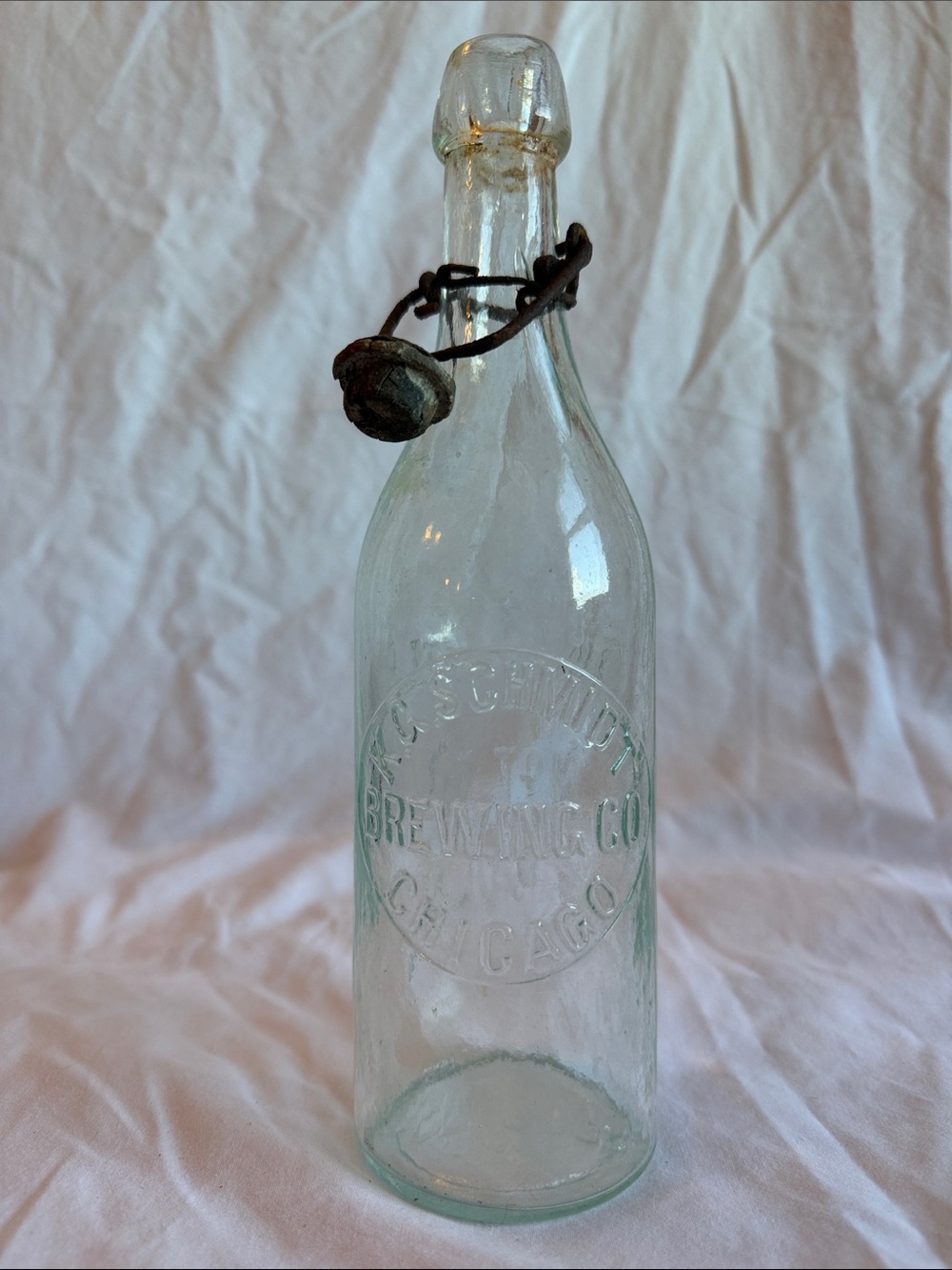 Vintage 1890s K.G. Schmidt Brewing Co. Chicago Blob Top Beer Bottle